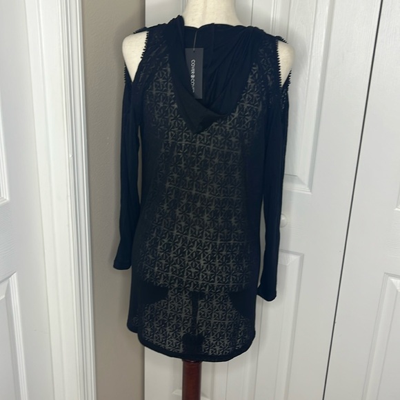 Beach Swim Black Cover Up, NWT - Picture 3 of 8